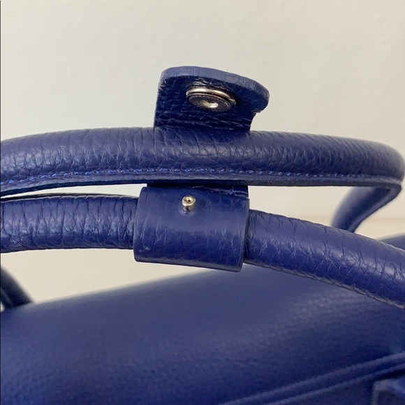 💕SOLD💕 Prune Bovine Leather Satchel Handbag - Picture 5 of 8